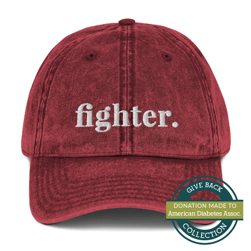 Fighter | Embroidered Vintage Cotton Twill Hat