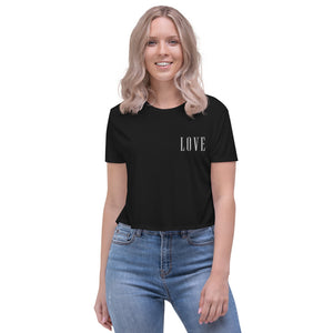 LOVE | Embroidered Crop Tee