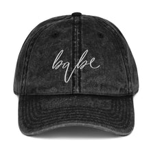 Load image into Gallery viewer, Babe | Embriodered Vintage Cotton Twill Cap