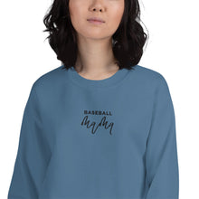 Load image into Gallery viewer, Baseball Mama | Embroidered Crew Neck Sweatshirt