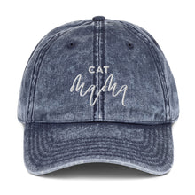 Load image into Gallery viewer, Cat Mama | Embroidered Vintage Cotton Twill Cap