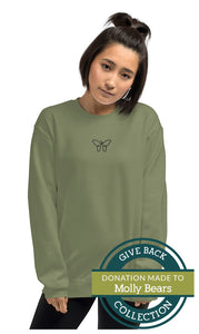 Butterfly | Embroidered Crew Neck Sweatshirt