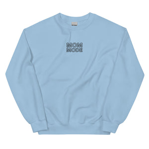 Mom Mode Outline | Embroidered Crew Neck Sweatshirt