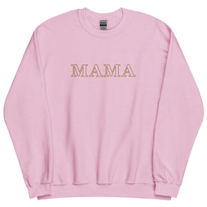 MAMA Gold Outline | Embroidered Crew Neck Sweatshirt