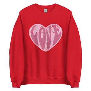 Valentine's Day | Retro Love Heart | Crew Neck Sweatshirt