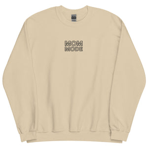 Mom Mode Outline | Embroidered Crew Neck Sweatshirt