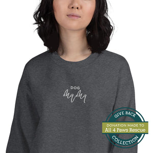 Dog Mama | Embroidered Crew Neck Sweatshirt