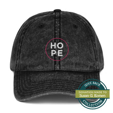 Load image into Gallery viewer, HOPE | Embroidered Vintage Cotton Twill Hat