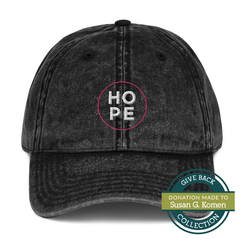 HOPE | Embroidered Vintage Cotton Twill Hat