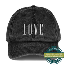 Load image into Gallery viewer, LOVE | Embroidered Vintage Cotton Twill Hat