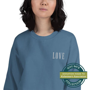 LOVE | Embroidered Crew Neck Sweatshirt