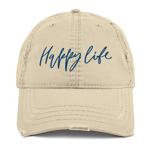 Happy Life | Distressed Hat