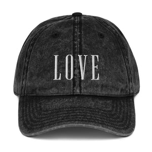 LOVE | Embroidered Vintage Cotton Twill Hat