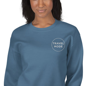 Travel Mode | Embroidered Crew Neck Sweatshirt