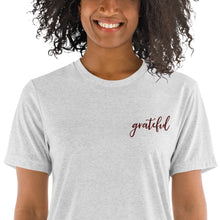 Load image into Gallery viewer, Grateful | Embroidered Tri-blend T-Shirt
