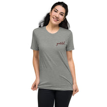 Load image into Gallery viewer, Grateful | Embroidered Tri-blend T-Shirt