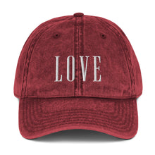 Load image into Gallery viewer, LOVE | Embroidered Vintage Cotton Twill Hat