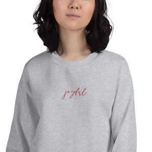 Joyful | Embroidered Crew Neck Sweatshirt