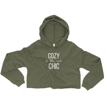 Load image into Gallery viewer, Cozy Is The New Chic | Crop Hoodie Sweatshirt