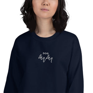 Dog Mama | Embroidered Crew Neck Sweatshirt