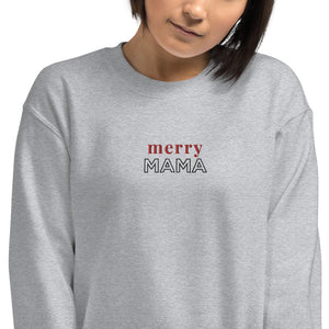 Merry Mama | Embroidered Crew Neck Sweatshirt