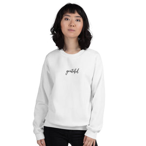 Grateful | Embroidered Crew Neck Sweatshirt