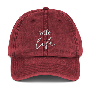 Wife Life | Embroidered Vintage Cotton Twill Cap