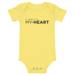 I carry it in my heart | Baby Onesie 2