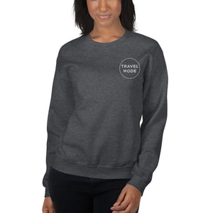 Travel Mode | Embroidered Crew Neck Sweatshirt