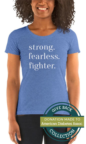 Strong. Fearless. Fighter. | Crew Neck T-Shirt