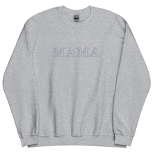 Load image into Gallery viewer, MAMA Gray Outline | Embroidered Crew Neck Sweatshirt