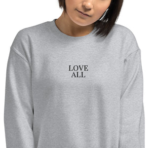 Love All | Embroidered Crew Neck Sweatshirt
